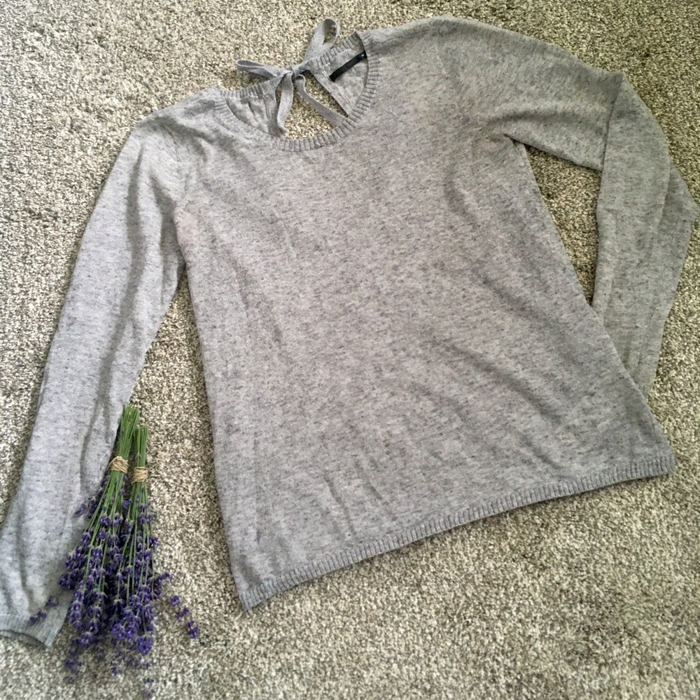 Light Gray open-back sweater